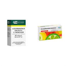 Ascorbic acid with glucose