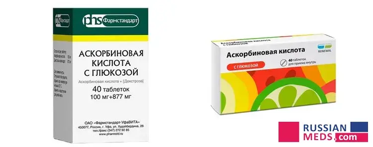 Ascorbic acid with glucose Ascorbic acid with glucose